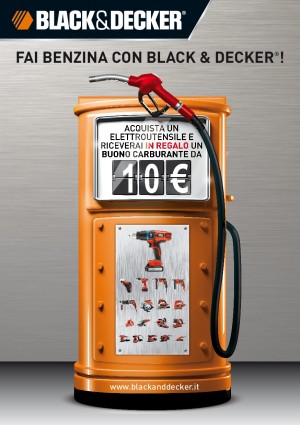 Acquista un elettroutensile Black&Decker e riceverai in regalo un buono carburante da 10 euro