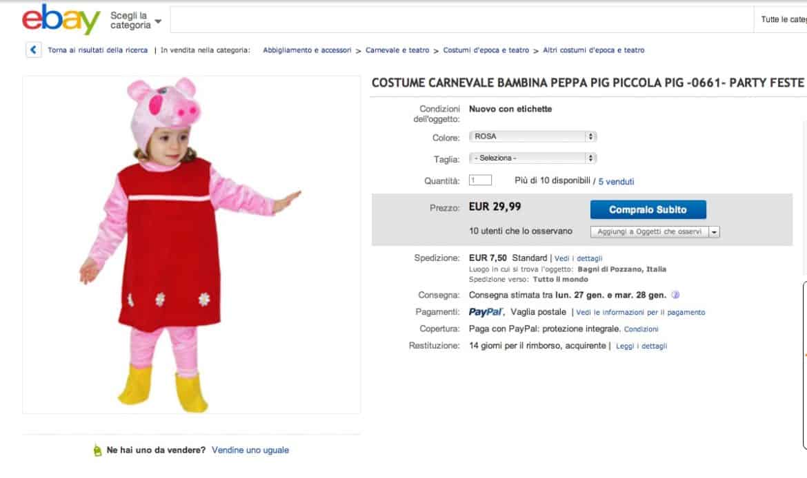 Su eBay moltissimi oggetti dedicati a Peppa Pig, la maialina più amata dai bambini!