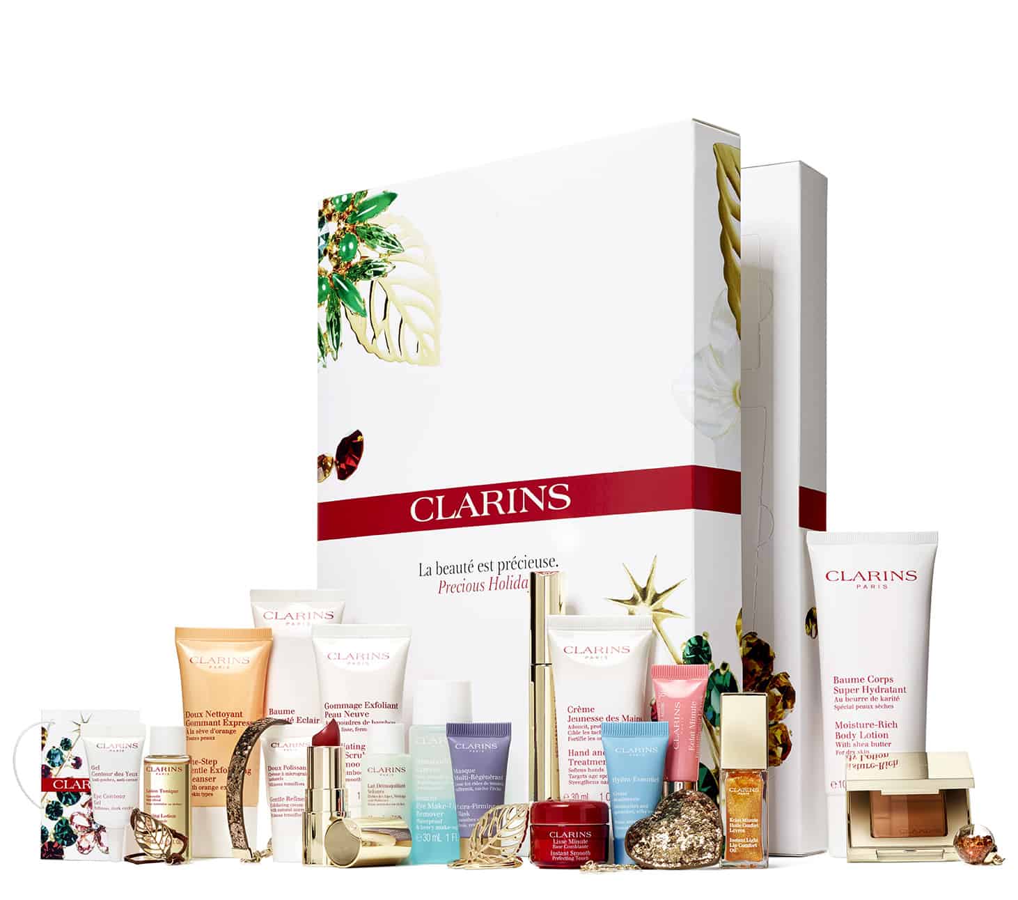 Подарочный набор clarins. Адвент Clarins. Календарь Clarins. Clarins Box Christmas. Clarins 24 Day Calendar.