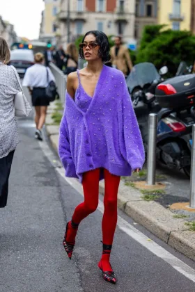 Collant Colorati: La Tendenza Street Style Autunno 2023