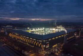 Benetti: verde verticale nella vip lounge dello stadio Wankdorf